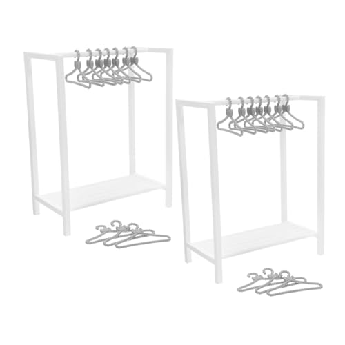 YARNOW Miniatur Puppenkleiderständer mit Kleinen Kleiderbügeln Realistische Weiße Kleiderorganizer für Puppenhaus Platzsparender Trockenständer für Kreatives Rollenspiel und Outfit YARNOW Miniatur Puppenkleiderständer mit Kleinen Kleiderbügeln Realistische Weiße Kleiderorganizer für Puppenhaus Platzsparender Trockenständer für Kreatives Rollenspiel und Outfit von YARNOW