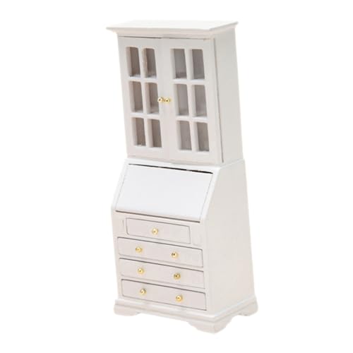 YARNOW Miniatur Puppenschrank Weiß Dekorativer Kleiner Holzschrank für Puppenhaus Detailreiches Mini Möbel Geeignet für Puppenhaus Schlafzimmer Wohnzimmer und Küchendeko YARNOW Miniatur Puppenschrank Weiß Dekorativer Kleiner Holzschrank für Puppenhaus Detailreiches Mini Möbel Geeignet für Puppenhaus Schlafzimmer Wohnzimmer und Küchendeko von YARNOW