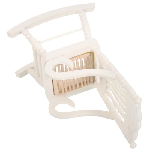 YARNOW Miniatur Schaukelstuhl Weiß Holz mit Seil Sitz Puppenhaus Möbel Kleiner Puppenstuhl für Puppenstube Dekoration YARNOW Miniatur Schaukelstuhl Weiß Holz mit Seil Sitz Puppenhaus Möbel Kleiner Puppenstuhl für Puppenstube Dekoration von YARNOW