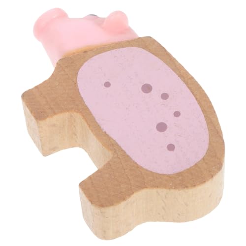 YARNOW Miniatur Schwein Figur Holz Kunststoff Bauernhof Tiere Deko Stabile Verarbeitung Niedliche Details für Regal und Vitrine Kleine Schweinchen Skulptur von YARNOW