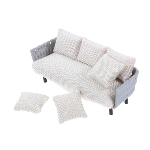 YARNOW Miniatur Terrassen Sofa aus Resin für Sandtisch Realistisches Outdoor Möbel für Puppenhäuser zur Dekoration von Mini Haus Szenen mit Kissen YARNOW Miniatur Terrassen Sofa aus Resin für Sandtisch Realistisches Outdoor Möbel für Puppenhäuser zur Dekoration von Mini Haus Szenen mit Kissen von YARNOW