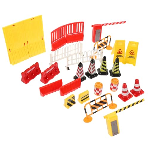 YARNOW Miniatur Verkehrsschild Set Teiliges Verkehrsbarrieren für Fördert Verkehrswissen und Kreativität Leicht und Sicher Hochwertigem von YARNOW