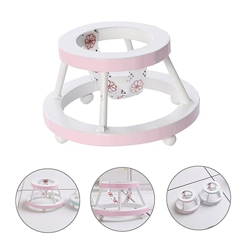 YARNOW Miniatur Walker Zubehör Langlebiges Leichtes DIY Puppenhaus Detailreiches Miniatur Lauflernhilfe als Dekoration und Rosa von YARNOW