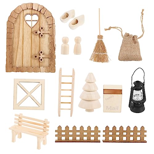 YARNOW Miniatur Weihnachts Deko Set Teilig Lebensechte Möbel und Ornamente Sichere Materialien Verarbeitung Geeignet für Puppenhäuser und Miniatur Szenen für Bastelfans und Deko von YARNOW