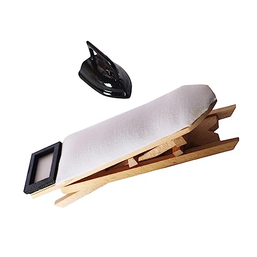 YARNOW Miniatur und Bügelbrett Set für Puppenhaus Teiliges Möbelmodell für Kreative Dekoration Sicheres Material Ergänzung für Mini Häuser YARNOW Miniatur und Bügelbrett Set für Puppenhaus Teiliges Möbelmodell für Kreative Dekoration Sicheres Material Ergänzung für Mini Häuser von YARNOW