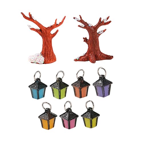 YARNOW Miniature Modellbäume mit LED Lichtern DIY Landschaftsbäume für Sandtisch Dekoration Realistische Mini Bäume für Modellbau Micro Landschaftsbaum Zubehör Teilig von YARNOW