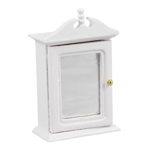 YARNOW Miniaturpuppenhaus -displzyschrank Mit Spiegelpuppenhaus Schrank Modellschrank Miniaturmodell Möbel Mini Möbel Für Dollhouse von YARNOW