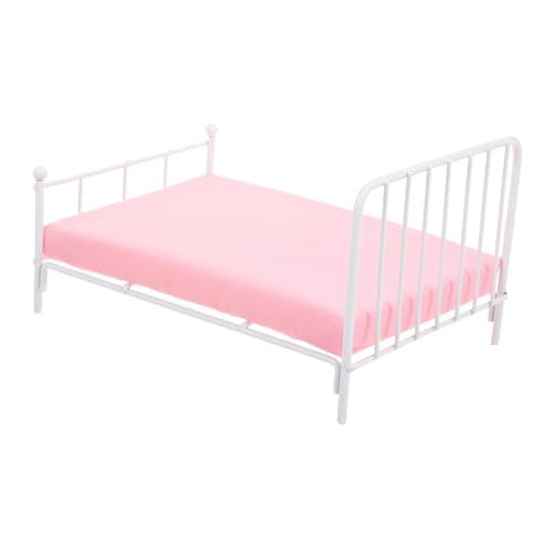 YARNOW Minibettmodell Möbel im Maßstab 1:12 Puppenschlafzimmerzubehör Krippe Puppenhausbett Puppenhaus -Etagenbett klein live Dollhouse Schlafzimmer Miniatur-Puppenstubenbett Metall Weiß YARNOW Minibettmodell Möbel im Maßstab 1:12 Puppenschlafzimmerzubehör Krippe Puppenhausbett Puppenhaus -Etagenbett klein live Dollhouse Schlafzimmer Miniatur-Puppenstubenbett Metall Weiß von YARNOW
