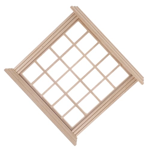 YARNOW Modell Dekoratives Mini Möbel für Kleine Häuser Bemalbarer Rahmen Realistisches Fenster für Puppenhaus Deko von YARNOW