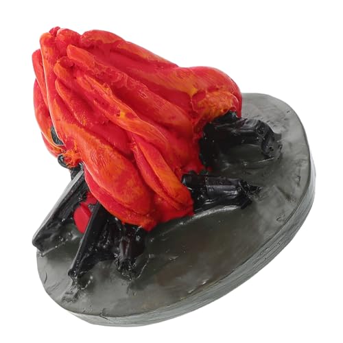 YARNOW Modell aus Kunstharz Dekoratives Feuer Accessoire für Puppenhäuser Tragbares und Langlebiges Feuer Element zur Verbesserung von YARNOW