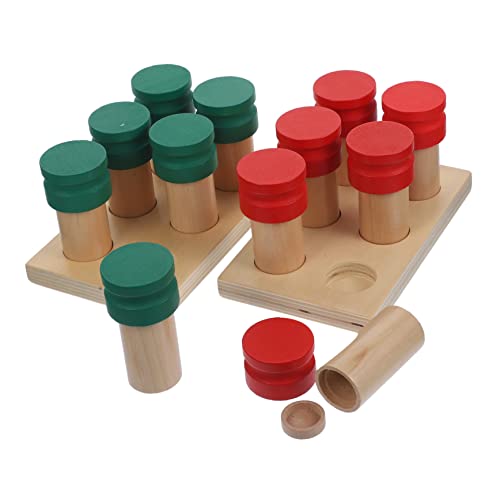 YARNOW Montessori Geruchsspielzeug aus Holz Sensorisches Lernspielzeug für Kleinkinder Praktische Riechflaschen Sicher Verarbeitet als für Ab Jahren von YARNOW