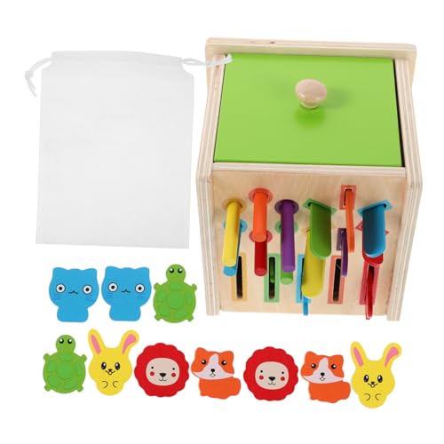 YARNOW Montessori Holz Farb Formsortierbox für Ab Jahren Bunte Lernspielzeug zur Farberkennung Feinmotorikförderung und Kognitiven Entwicklung von YARNOW