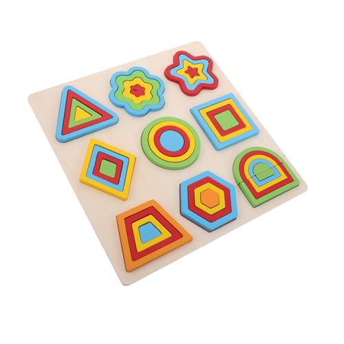 YARNOW Montessori Holz Steckpuzzle Farb Formensortierer aus Robustem Holz Pädagogisches Lernspielzeug für Vorschulkinder Feinmotorik Zahlenverständnis und Sowie Formerkennung von YARNOW