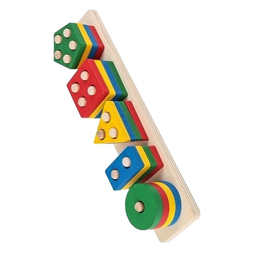 YARNOW Montessori Holzspielzeug Jahre Farb und Formsortierspiel für Kleinkinder Motorikförderndes Lernspielzeug Robustes Kindgerechtes Greifset für Frühkindliche Entwicklung von YARNOW