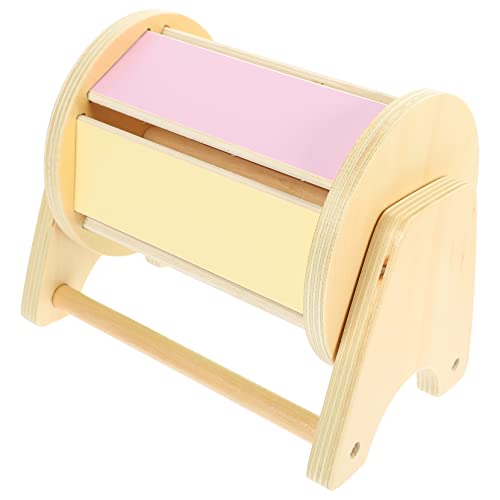 YARNOW Montessori Holzspielzeug Textiltrommel Motorischen Fähigkeiten Sicheres und Hochwertiges Lernspielzeug für Kreative Verarbeitung und Ansprechendes von YARNOW