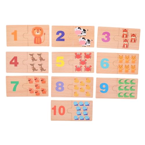 YARNOW Montessori Zahlenpuzzle für Kleinkinder Lernspielzeug zur Zahlen Formerkennung Kognitives Mathe Lernset für Jahre Motorische und Eltern-Junge Mädchen-Spiel von YARNOW