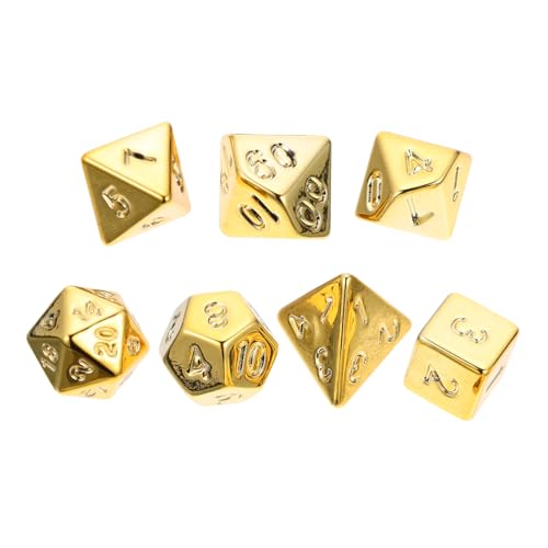 YARNOW Multi Seitige Würfel Irreguläre Brettspiel Würfel Glänzende Metall für Gesellschaftsspiele und Party Zubehör von YARNOW