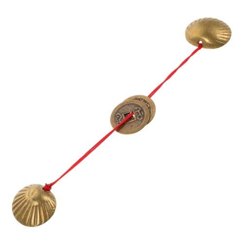 YARNOW Muschel Holy Hexagrammspielzeug Deko Chinesischer Knoten Chinesisches Neues Jahr Chinesische Glücksmünzentüten Chinesische Neujahrsglücksmünzenanhänger Metallmarken Peohud Messing von YARNOW