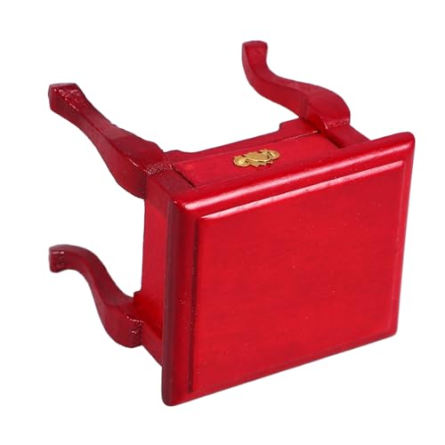 YARNOW Nachttisch Miniatur-Einrichtungsgegenstände Kleiner Beistelltisch Exquisite Kleinmöbel Kleiner Aufbewahrungsschrank winzige Möbel Miniatur-Beistellschrank Holz rot von YARNOW