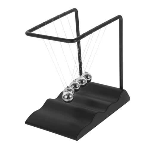 YARNOW Newton Pendelspielzeug Kugelstoßpendel für Schreibtischdekoration Physik Lernmodell Wissenschaftsaccessoire für Zuhause und Büro für Physikbegeisterte von YARNOW
