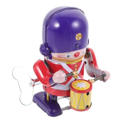 YARNOW Nostalgisches Wind Up Blechspielzeug Roboter Trommler Tragbares Mechanisches Uhrwerkspielzeug mit Rutschfester Oberfläche für Sammler zu Ostern Halloween Weihnachten YARNOW Nostalgisches Wind Up Blechspielzeug Roboter Trommler Tragbares Mechanisches Uhrwerkspielzeug mit Rutschfester Oberfläche für Sammler zu Ostern Halloween Weihnachten von YARNOW