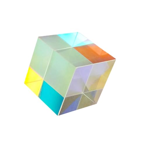 YARNOW Optischer Glaswürfel RGB Dispersion Prisma Präzise Geschnitten für Lichtbrechung Unterricht DIY und Wohnraumdekoration YARNOW Optischer Glaswürfel RGB Dispersion Prisma Präzise Geschnitten für Lichtbrechung Unterricht DIY und Wohnraumdekoration von YARNOW