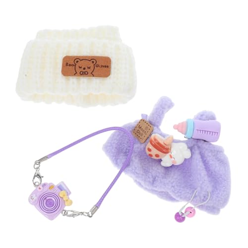 YARNOW Outfit mit Latzhose Weißer Bärmütze und Kamera Niedliche Accessoires für Rollenspiele und Fotografie für Sammler YARNOW Outfit mit Latzhose Weißer Bärmütze und Kamera Niedliche Accessoires für Rollenspiele und Fotografie für Sammler von YARNOW