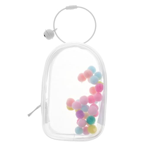 YARNOW PVC Transparent Doll Bag Miniatur -Vitrine Klarer Tasche Fall Puppe Beutel Mini-Schlüsselanhängertasche Mini -Bag -Schlüsselbund Figurentaschen Vitrine für Figuren Plastik Weiß von YARNOW