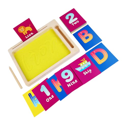 YARNOW Pädagogisches Sand Schreibtablett für Montessori Lernspielzeug Kreativität und Feinmotorik für Frühkindliche Bildung und DIY Aktivitäten aus Robusten YARNOW Pädagogisches Sand Schreibtablett für Montessori Lernspielzeug Kreativität und Feinmotorik für Frühkindliche Bildung und DIY Aktivitäten aus Robusten von YARNOW