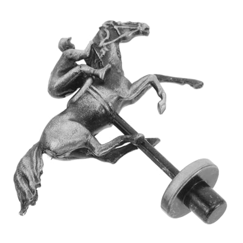 YARNOW Pferderennen-Schachfigur Brettspielteile Brettspiel-Rennfigur Pferdefigur für Rennspiel Pferde Rennspielspiel Rennspiel aus Metall zum Sammeln Legierung Schwarz von YARNOW