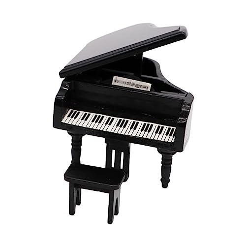 YARNOW Piano-Modell Mini Puppe Kind Klein -Klavier Klavierdekor Klaviermodellspielzeug Modell Klavier Holz Schwarz von YARNOW