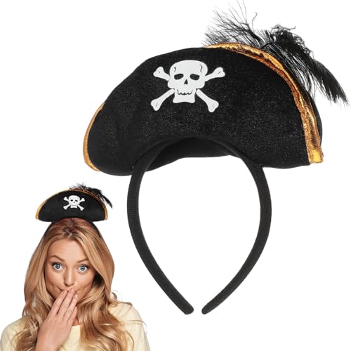 YARNOW Piraten-stirnband für Mädchen, Halloween-stirnband mit -muster, Cosplay-kostümzubehör von YARNOW