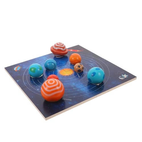 YARNOW Planetenkognitive Toys Brettspiel-Puzzle Sonnensystemmodell Für Pädagogische Brettspiele Hölzernes Beschäftigtes Brett Kinderspielzeug Für Holz von YARNOW
