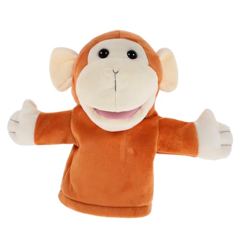 YARNOW Plüsch Affen Handpuppe Handspielzeug Weiches Stofftier für Erzählspiele und Rollenspiele Interaktives Lernspielzeug für Vorschule und Geburtstagsgeschenk von YARNOW
