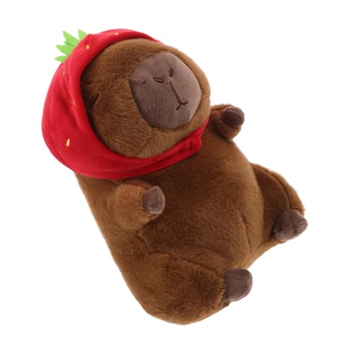 YARNOW Plüsch Capybara mit Erdbeerhut Niedliches Großes Stofftier Perfektes für Süßes Kuscheltier für Jungen für Geburtstagsdekorationen YARNOW Plüsch Capybara mit Erdbeerhut Niedliches Großes Stofftier Perfektes für Süßes Kuscheltier für Jungen für Geburtstagsdekorationen von YARNOW