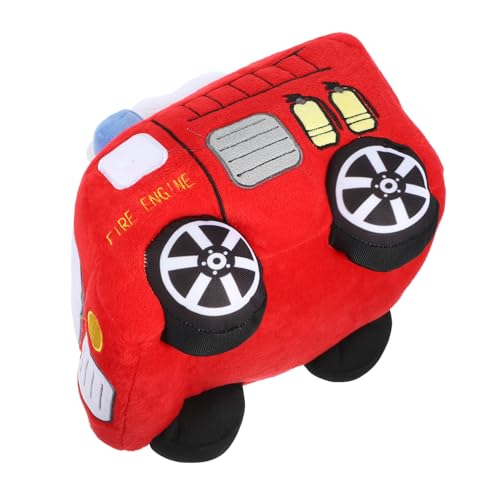 YARNOW Plüsch Feuerwehrwagen Kissen Weiches Hautfreundliches Kuscheltier als Dekoration Gemütliches Sitzkissen und Geburtstagsgeschenk für Erwachsene von YARNOW
