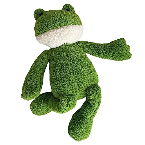 YARNOW Plüsch Frosch Kuscheltier Niedliches Cartoon Frosch Stofftier Schadstofffrei Weiches Dekoratives Puppen Kissen für Sofa und Kinderzimmer von YARNOW