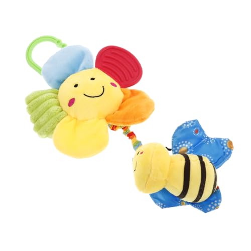 YARNOW Plüsch Hängespielzeug für Junge Mädchen Weiches zur Befestigung an Kinderbett Kinderwagen und Autositz Fördert die Feinmotorik und Entwicklungsmeilensteine Niedliches Design von YARNOW