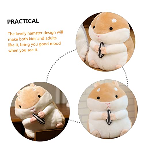YARNOW Plüsch Hamster Kuscheltier Weiches Stofftier für Mädchen Geburtstagsgeschenk Niedliches Zimmerdekor Samtiges Plüschtier Haustier von YARNOW