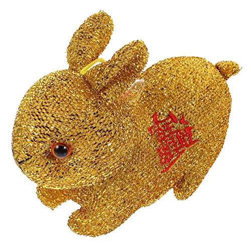 YARNOW Plüsch Hase Glücksfigur Niedlicher Stoffkaninchen Doll für Dekoration für Zuhause Schule oder Auto Symbolisiert Gesundheit und Wohlstand von YARNOW