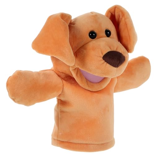 YARNOW Plüsch Hund Handpuppe aus Sicherem Material Beweglicher Mund Interaktives für Fördert Kreativität Geschicklichkeit und Erzählen Puppentheater für Eltern Junge Mädchen Kommunikation von YARNOW