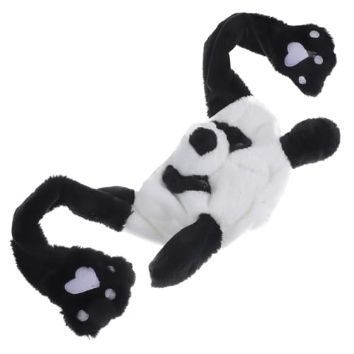 YARNOW Plüsch Panda Mütze mit Beweglichen Ohren Lustige Cosplay Kopfbedeckung für Fasching und Party Weiche Leichte Tierhaube Bequem und Strapazierfähig YARNOW Plüsch Panda Mütze mit Beweglichen Ohren Lustige Cosplay Kopfbedeckung für Fasching und Party Weiche Leichte Tierhaube Bequem und Strapazierfähig von YARNOW