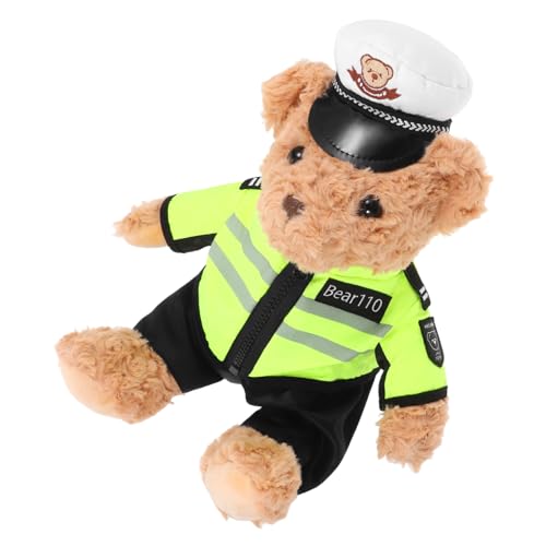 YARNOW Plüsch Polizeibär Flauschiges Stofftier mit Uniform und Mütze Geburtstagsgeschenk für Jungen und Süßes Kuscheltier für Langlebig und Robust YARNOW Plüsch Polizeibär Flauschiges Stofftier mit Uniform und Mütze Geburtstagsgeschenk für Jungen und Süßes Kuscheltier für Langlebig und Robust von YARNOW