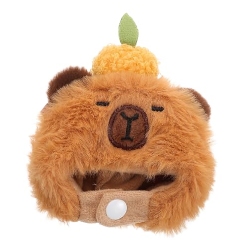 YARNOW Plüsch kapibara Puppenmütze Kuscheliger Tier Kopfschmuck für Puppen Kostüm Cosplay Party Halloween Verkleidung Zubehör für Puppen YARNOW Plüsch kapibara Puppenmütze Kuscheliger Tier Kopfschmuck für Puppen Kostüm Cosplay Party Halloween Verkleidung Zubehör für Puppen von YARNOW