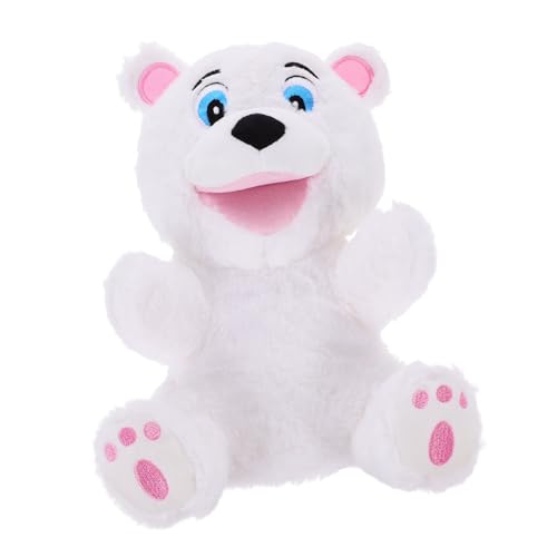 YARNOW Plüschbär Handpuppe Interaktive Kleine Handpuppe Für Geschichtenerzählen Und Rollenspiel Perfektes Für Kreative Lernaktivitäten von YARNOW