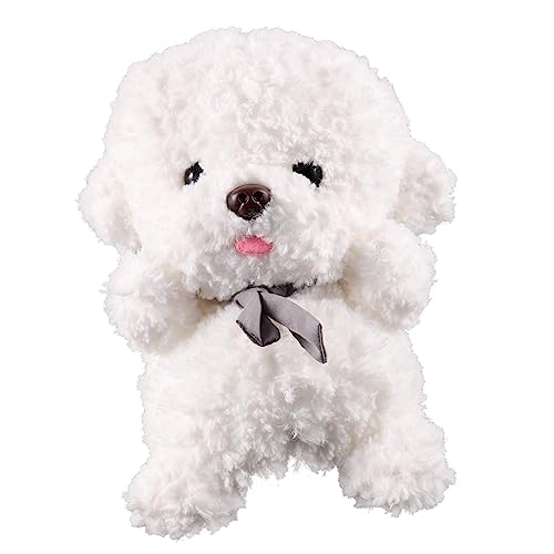 YARNOW Plüschgefüllter Hund Weißer Bichon Frise Niedliches Stofftier für Dekorieren Spielkameraden Nickerchen YARNOW Plüschgefüllter Hund Weißer Bichon Frise Niedliches Stofftier für Dekorieren Spielkameraden Nickerchen von YARNOW
