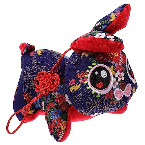 YARNOW Plüschhasenpuppe Kaninchen-Maskottchen-Puppe falsches Haustier Hasen-Stofftier gefälschte Haustiere Chinesische Neujahrspuppe chinesisches altes Zeug PP Baumwolle Blau YARNOW Plüschhasenpuppe Kaninchen-Maskottchen-Puppe falsches Haustier Hasen-Stofftier gefälschte Haustiere Chinesische Neujahrspuppe chinesisches altes Zeug PP Baumwolle Blau von YARNOW