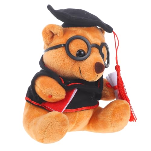 YARNOW Plüschpuppe Bär Ornament Cartoon-Plüschbären kleine Stoffbären Abschluss trägt Puppen Party entzückendes Plüschbärenspielzeug Süßer Abschlussbär aus Plüsch PP Baumwolle YARNOW Plüschpuppe Bär Ornament Cartoon-Plüschbären kleine Stoffbären Abschluss trägt Puppen Party entzückendes Plüschbärenspielzeug Süßer Abschlussbär aus Plüsch PP Baumwolle von YARNOW
