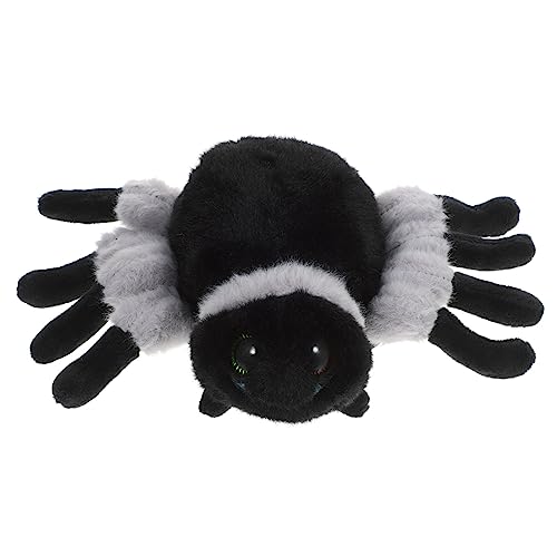 YARNOW Plüschspinne Kuscheltier Weiches Stofftier Halloween Deko Niedliches Schmusepuppe Schwarze Spinne Dekoration von YARNOW