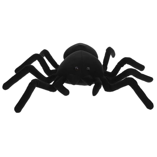 YARNOW Plüschspinne Kuscheltier Weiches Stofftier Spider Doll Kinderzimmer Dekokissen Kreatives Schwarzes Spinnenplüsch von YARNOW